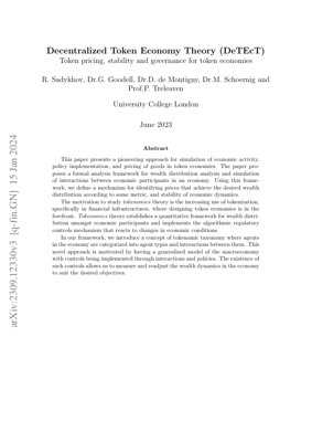 غلاف مستند PDF - DeTEcT: إطار عمل منهجي لمحاكاة وإدارة الاقتصادات الرمزية اللامركزية